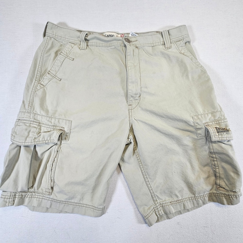 Levi's Cargo Shorts Mens 36 Tan Relaxed Fit Cotton Utility Workwear 366313301